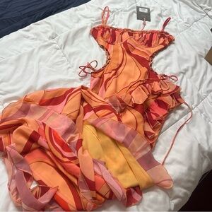 House of CB Lumira Swirl Sunset Dress
